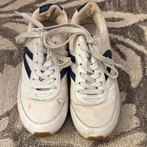 Tretorn Cream and Navy Sneakers